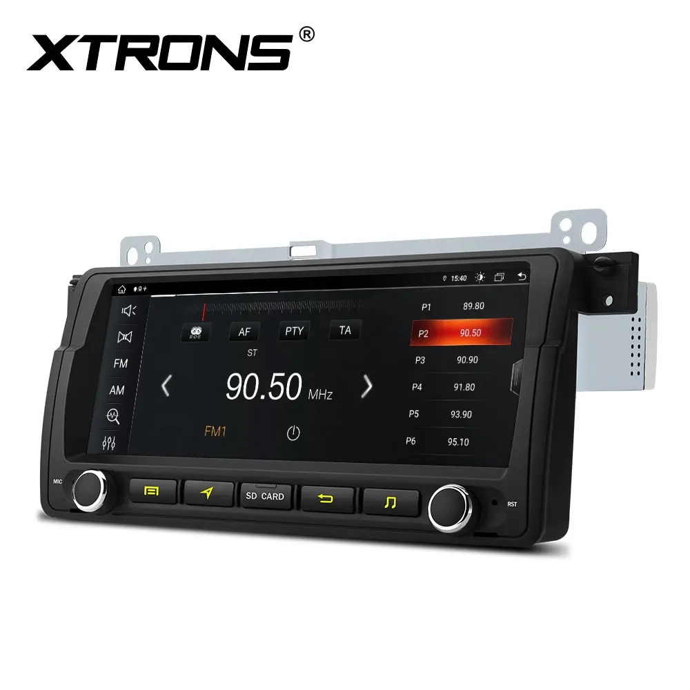 XTRONS 8.8 "터치 스크린 1din 자동차 라디오 Android13 네비게이션 GPS 카플레이 안드로이드 자동 4G LTE 자동차 스테레오 BMW E46 로버 75