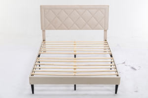 ชุดห้องนอนขนาดคิงไซส์เฟอร์นิเจอร์บ้านทันสมัยแผงเตียงไม้ขนาดควีนไซส์พร้อมกระดุมหัวเตียงกระจุกหัวเตียงขนาดควีนไซส์ - Product Image 2