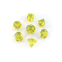 7pcs Acrylique Dnd Couleur Transparent Numérique Dnd Transparent Polyèdre Mini Jeu De Dés