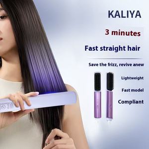 Peigne lisseur électrique portable, mini brosse pour cheveux lisses et volumineux, appareil électrique ménager - Product Image 5