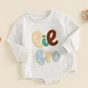 Sudadera Romper de Invierno para Bebé Niña con Bordado Sherpa, Estilo Burbuja - Product Image 2