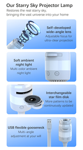 Projecteur USB Bolong Nouveau Modèle avec 13 Disques de Films, Veilleuse Ciel Étoilé en Gros pour la Méditation et la Salle de Yoga - Product Image 4