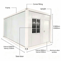 Maison conteneur standard préfabriquée 20ft 40ft, maison modulaire pliable, assemblage rapide pour bureau de chantier ou habitation, qualité export