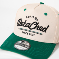 Casquette de baseball structurée à 5 panneaux avec logo brodé bicolore tendance