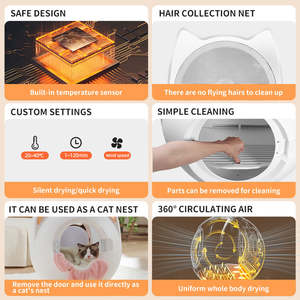 Séchoir intelligent de luxe écologique en plastique ABS pour animaux de compagnie Vente en gros OEM ODM pour chiens et chats Vente en gros OEM ODM - Product Image 6