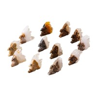 Ornement en pierre naturelle de quartz blanc en forme de grappe d'eau et d'écureuil, décoration de bureau en pierre brute pour la maison et le bureau