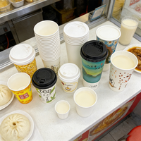 Gobelet en papier personnalisé pour café, jetable, à paroi simple, pour boissons chaudes et froides, café, bubble tea, lait, avec logo