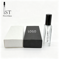 Flacon de parfum en verre transparent de 20 ml, flacon pulvérisateur, boîte en papier blanche et noire pour parfum avec insert en éponge, boîte pliante en papier, impression personnalisée