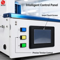 Machine d'emballage automatique KUNJIN pour rubans OPP, petite machine de cerclage de table pour étiquettes volantes, fleurs, livrets et cartons