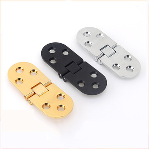 Zinc Alloy Flip <b>Hinge</b> 180 Degree Folding Surface Mount Furniture <b>Hinge</b> For Cupboard Durable Modern Design Gold Black Silver - Product Image 1