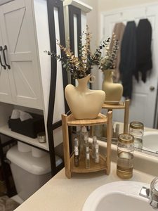 Three-Layer Sustainable <strong>Standing</strong> Type Bamboo <strong>Shower</strong> Stand for Shampoo and POT Corner <strong>Caddy</strong> for Living Room - Product Image 2