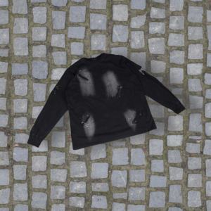 T-shirts pour hommes à manches longues, vintage, effet délavé, 280g, 100% coton, écologiques, imprimés à l'écran - Product Image 3