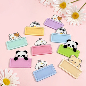 Porte-cartes nominatifs en acrylique, motif dessin animé, portables, réutilisables, avec nom remplaçable, adaptés à l'école et au travail, vente en gros - Product Image 1