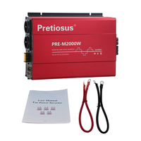 Pretiosus Inverter Factory Direct Nouvel onduleur 2000W pour voiture et maison 12V DC à 220V AC Onduleur à onde sinusoïdale modifiée hors réseau
