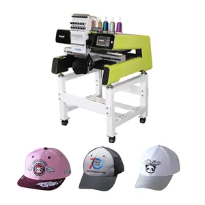 Промышленное использование, компьютеризированная вышивальная машина, 12 дюймов, 15 игл, компьютерная 3d вышивальная машина с логотипом шляпы