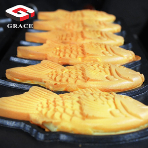 Équipement de bar à collations commercial à haute productivité, nouvelle conception, <span class=keywords><strong>gaufrier</strong></span> à <span class=keywords><strong>gaz</strong></span> en acier inoxydable Taiyaki - Product Image 6