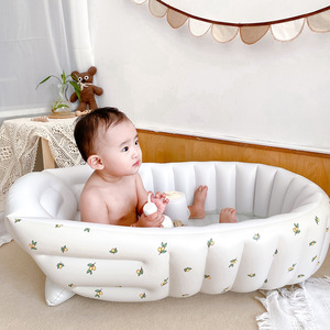 Bañera inflable para bebés, bañera portátil de PVC de 50x65Cm para bebés y niños pequeños, uso doméstico, diseño multifuncional - Product Image 2