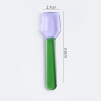 Mini cuillère à thé en verre borosilicate soufflé à la main, colorée, petite cuillère à café, accessoires de bar pour fêtes à domicile