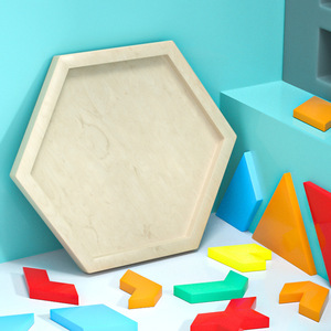 DIY كريستال الايبوكسي العفن مسدس Tangram لغز منزل الديكور مجوهرات قالب من السيليكون - Product Image 6