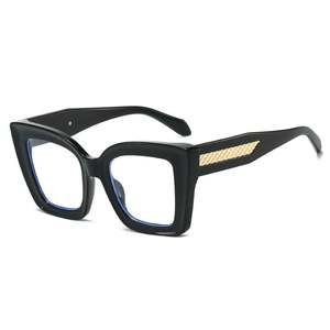 Lunettes de vue anti-lumière bleue surdimensionnées tendance 2025 avec logo personnalisé, montures carrées colorées de grande taille pour femmes - Product Image 3