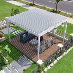 Pérgola de Aluminio con Rejillas Inclinadas de ANCSEM Designs, Pérgola de Aluminio Eléctrica Montada en la Pared, Impermeable, Bioclimática - Product Image 4