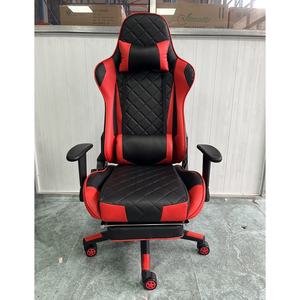 Échantillon gratuit Coussin de <span class=keywords><strong>siège</strong></span> <span class=keywords><strong>et</strong></span> de dossier cousu en diamant Chaise de jeu avec repose-pieds <span class=keywords><strong>Rouge</strong></span> <span class=keywords><strong>Noir</strong></span> Accoudoir 2D inclinable <span class=keywords><strong>Gamer</strong></span> Cadeira - Product Image 2