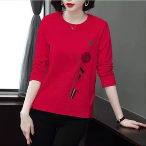 Women's <b>Long</b> <b>Sleeve</b> T-Shirt Milk Silk Geometric Pattern Breathable Spring Autumn Inner <b>Layer</b> <b>Base</b> Shirt - Product Image 4