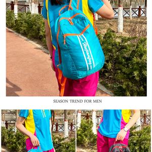 Sac à dos pliable et léger, imperméable, imprimé, conçu en usine au Vietnam, idéal pour le vélo, la randonnée et les activités de plein air pour adolescents - Product Image 3