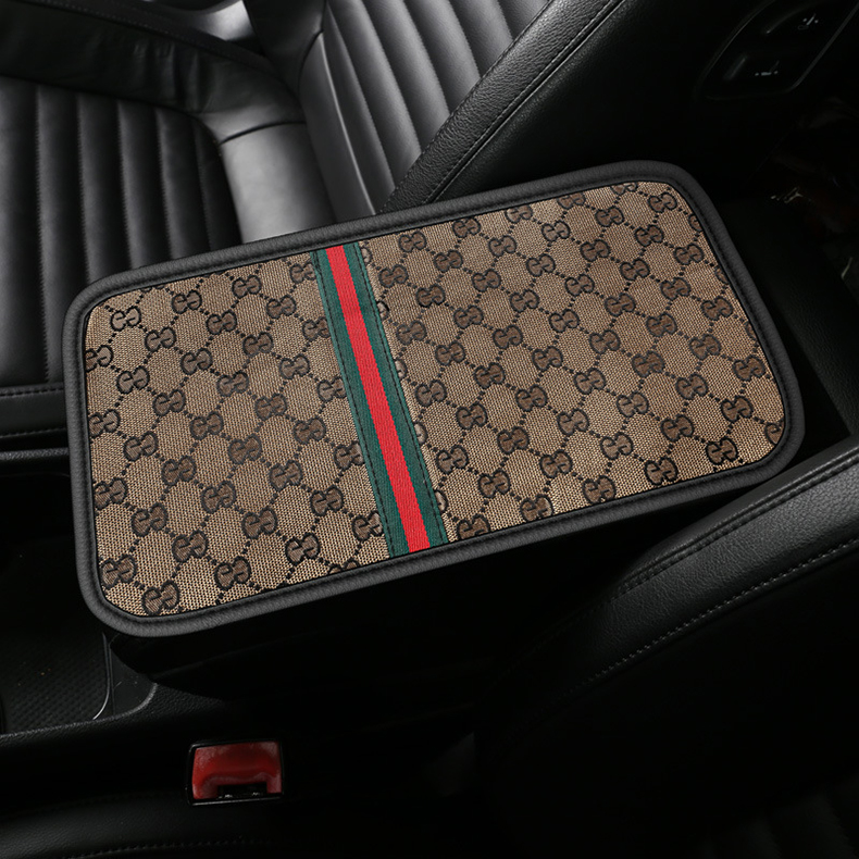 URANGE JQ50506A02 - Fashionable Black Memory Foam Leather Car Armrest Box Pad