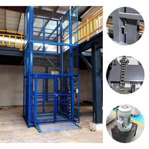 नया अनुकूलित 0.3-30 टन हाइड्रोलिक फ्रेट लिफ्ट गोदाम सामान ऊर्ध्वाधर प्लेटफॉर्म दीवार माउंट कार्गो लिफ्ट - Product Image 4