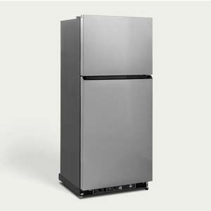 Réfrigérateur à absorption de gaz en acier inoxydable à double porte et congélateur supérieur pour la maison - Product Image 1