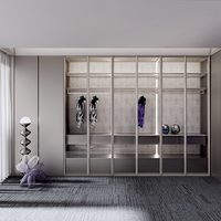 Portes de cuisine modernes en verre écologiques Smart Lift Up, ensemble complet, accès mains libres, station de charge intégrée, luxe