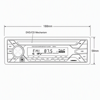 1 DIN Android Car Player untuk CD VCD 6-CH RCA 50Wx4 untuk Stereo SD Card USB TF-Slot 7 Warna Lampu Harga Pabrik Langsung
