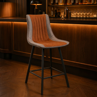 JOHOOFURNITURE Tabouret de bar ergonomique réglable en tissu gris rouillé bicolore, vente en gros, Taburesi Bar Taburesi Bar Counter