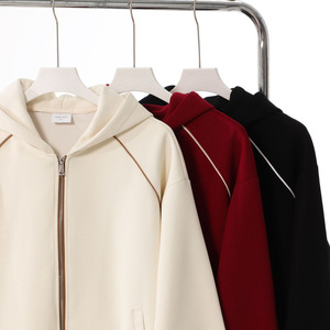 Fabricants de vêtements personnalisé surdimensionné couleur unie 380 grammes polyester coton tissu à la mode <span class=keywords><strong>sweat</strong></span> à capuche à manches longues - Product Image 4