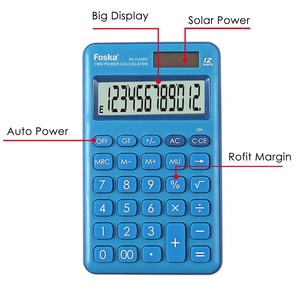 <span class=keywords><strong>Calculatrice</strong></span> Foska 12 chiffres, énergie solaire et pile, <span class=keywords><strong>calculatrice</strong></span> de bureau, bleu, rose, jaune, mini <span class=keywords><strong>calculatrice</strong></span> pour étudiants - Product Image 3