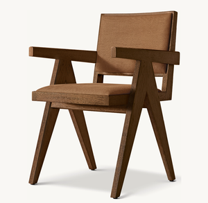 JAKOB, muebles de lujo de estilo moderno enmarcados, tela personalizada, cojín suave de felpa, marco de madera maciza, respaldo, sillones de comedor - Product Image 5