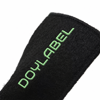 Patchs de vêtements à bordure Merrow avec lettres fluorescentes en relief et logo