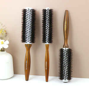 OEM Haarstyling-Werkzeuge mit Naturholzgriff Professionelles Salon Haarbürsten-Set Extra Lange Rundbürsten - Product Image 2
