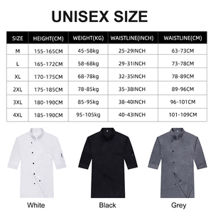 Precio de fábrica abrigo corto para panadería cocina personal trabajo uniforme camisa blanca para hombres Hotel camarero comida rápida Chef chaqueta - Product Image 5