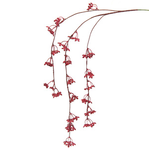 Orchidée artificielle suspendue à branche unique en caoutchouc souple pour décorations de plafond de mariage, style rétro vintage - Product Image 1