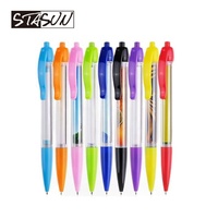 Stylo publicitaire 2-en-1 avec bannière rétractable, personnalisé, double face, pour salons professionnels et événements marketing