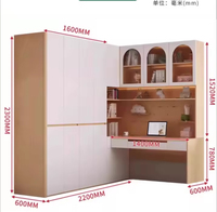 Armoire, bureau et bibliothèque modernes sur mesure pour toute la maison, avec bureau d'étude réglable