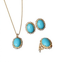 Ensemble de bijoux pour femmes en argent sterling 925 plaqué or, style ethnique bohème indien, avec pierres naturelles de haute qualité, personnalisable OEM ODM