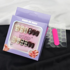 <span class=keywords><strong>Faux</strong></span> <span class=keywords><strong>ongles</strong></span> à presser de taille moyenne, couleur <span class=keywords><strong>beige</strong></span> crème brillante, couvrance totale, réutilisables, en acrylique, pour la vente en gros de produits de beauté - Product Image 4