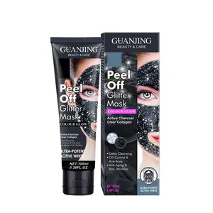 Commercio all'ingrosso Anti Acne Anti rughe Anti invecchiamento cura della pelle argilla bellezza bambù ascensore staccare maschera Glitter viso carbone nero