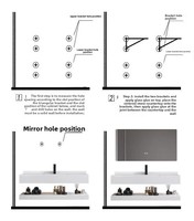 Ensemble de meuble-lavabo de salle de bain en céramique et pierre de quartz, style hôtel de luxe léger, avec vasque sans joint et toilettes intégrées