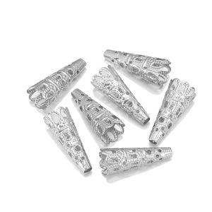 Composant de pendentif porte-fleur en alliage, perle entretoise conique à coupe baguette, 8x23mm, pour la création de colliers et accessoires de bijoux DIY - Product Image 5