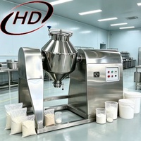 Mélangeur de poudre rotatif commercial pour herbes et épices, mélangeur de farine de manioc sèche, machine à mélanger à double cône - Vente chaude