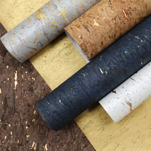 Papier Peint en Liège Doré de Luxe, Revêtement Mural Moderne en Liège Naturel, Papier Peint Texturé Durable à Feuille d'Or pour Appartements et Hôpitaux, Style Zen Haut de Gamme - Product Image 6